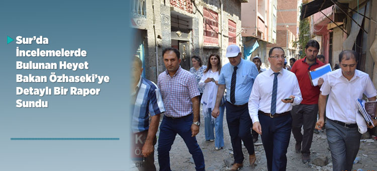 Sur'da İncelemelerde Bulunan Heyet Bakan Özhaseki'ye Detaylı Bir Rapor Sundu