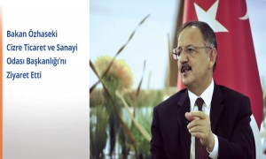 Bakan Özhaseki Cizre Ticaret ve Sanayi Odası Başkanlığı'nı Ziyaret Etti