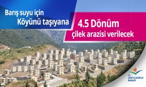 Barış Suyu İçin Köyünü Taşıyana 4.5 Dönüm Çilek Arazisi Verilecek