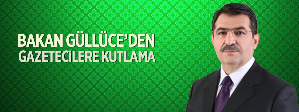 Bakan Güllüce'den Gazetecilere Kutlama