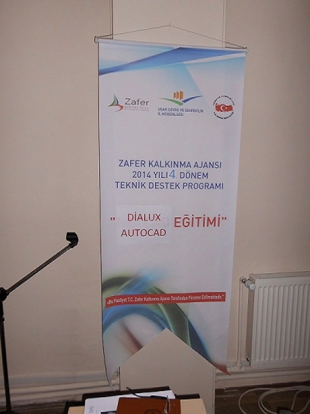 İl Müdürlüğümüzde Zafer Kalkınma Ajansının Desteği ile Autocad ve Dialux Eğitimi 02.02.2015 Tarihinde Başlamıştır.