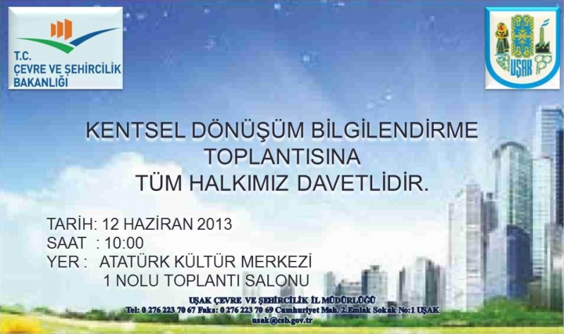 Kentsel Dönüşüm Bilgilendirme Toplantısı