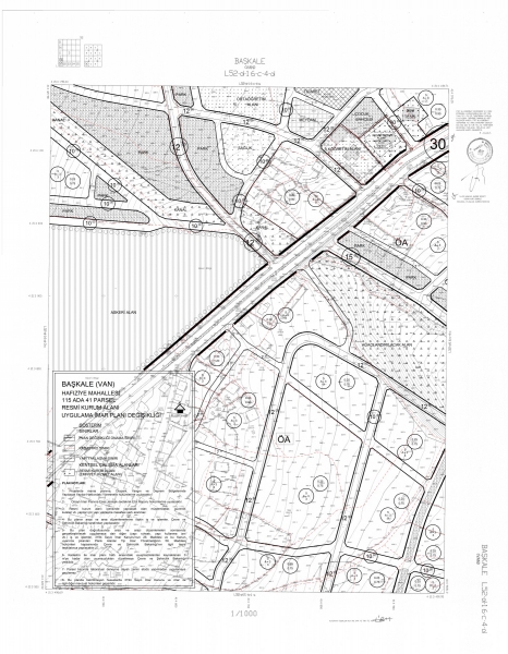 VAN İLİ, BAŞKALE İLÇESİ HAFİZİYE MAH. 115 ADA 41 NO'LU PARSELDE İMAR PLANI DEĞİŞİKLİĞİ