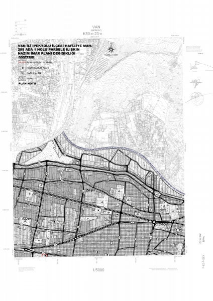 VAN İLİ, İPEKYOLU İLÇESİ, HAFİZİYE MAH., 298 ADA 1 PARSEL İMAR PLANI DEĞİŞİKLİĞİ ASKI İLANI 
