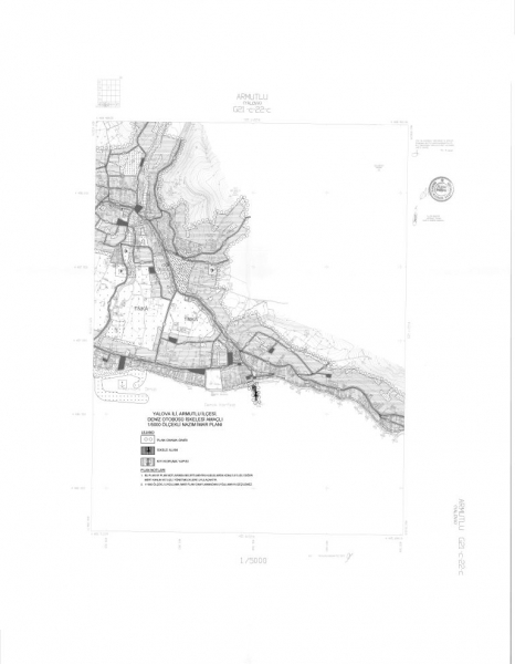 Armutlu Deniz Otobüsü İskelesi amaçlı 1/5000 ölçekli Nazım İmar Planı ile 1/1000 ölçekli Uygulama İmar Planı Değişikliği Askıya Çıkarılmıştır.