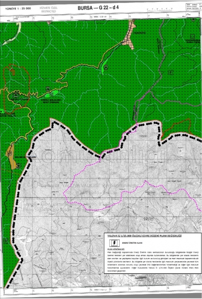 Bakanlığımızca 20.01.2017 tarihinde onaylanan Yalova İli 1/25.000 ölçekli Çevre Düzeni Planı Değişikliği.