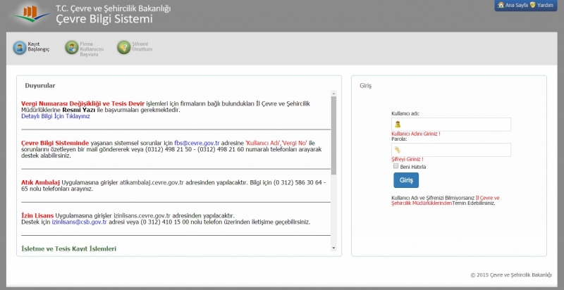 Tehlikeli atık beyan sistemi düzeltmeler için açıldı