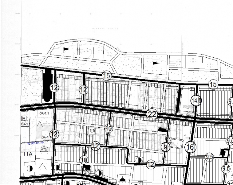 Yalova İli, Merkez Bahçelievler Mahallesi, 360 Ada 121-144 parseller ile 1273 Ada 27-28 parsellere İlişkin İmar Planı Değişikliği. 