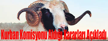  Kurban Hizmetleri Komisyonu Kararı