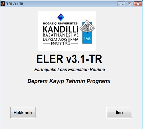 ELER  (Earthquake Loss Estimation Routine) Projemiz İlerliyor!