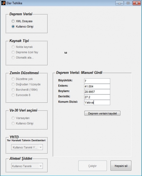 ELER  (Earthquake Loss Estimation Routine) Projemiz İlerliyor¦