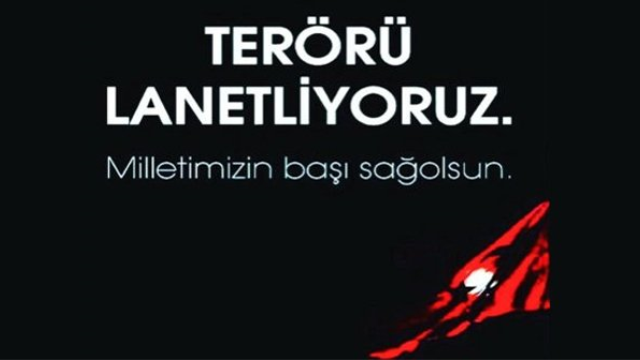 Terörü Lanetliyoruz.