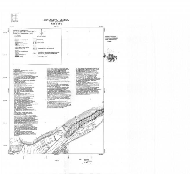 Zonguldak İli, Devrek İlçesi Çayaltı 1 Regülatörü ve HES ve Çaydeğirmeni Çayaltı 2 Regülatörü ve HESe ilişkin hazırlanan 1/5000 ölçekli Nazım ve 1/1000 ölçekli Uygulama İmar Planı