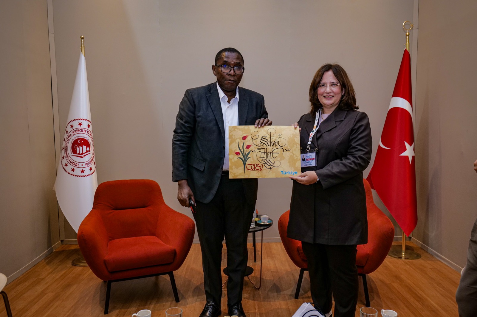 Bakan Yardımcımız Sayın Fatma Varank, BM Özel Danışmanı Selwin Hart’ı Türkiye Pavilyonu’nda Konuk Etti