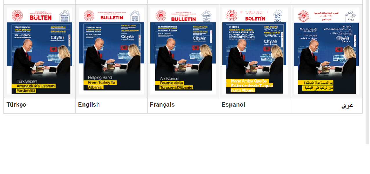 Activity Bulletin of the General Directorate of EU and Foreign Relations is Published in 5 Languages