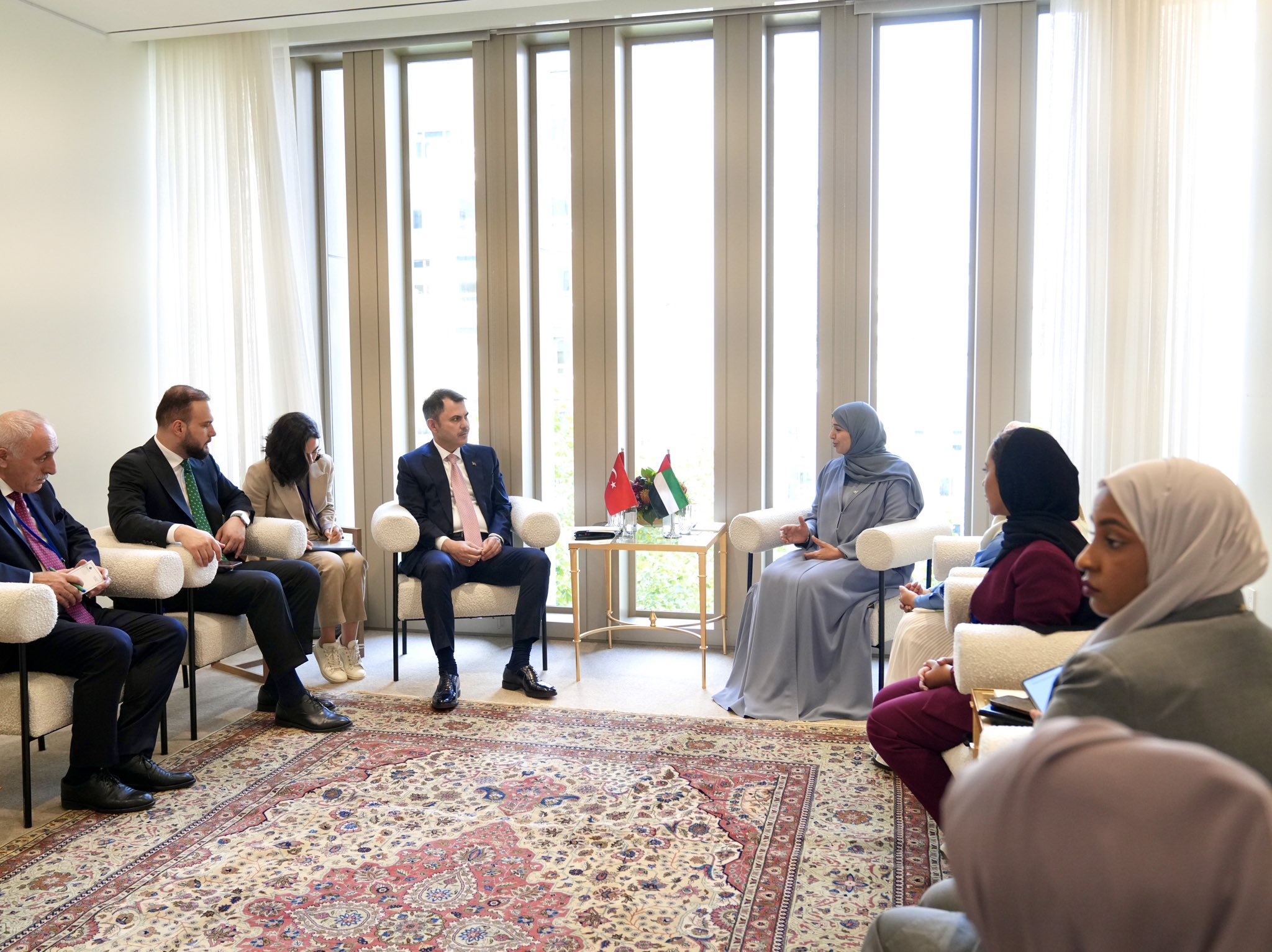 Minister Murat Kurum Met with UAE Minister of Climate Change and Environment Al Shamsi in New York