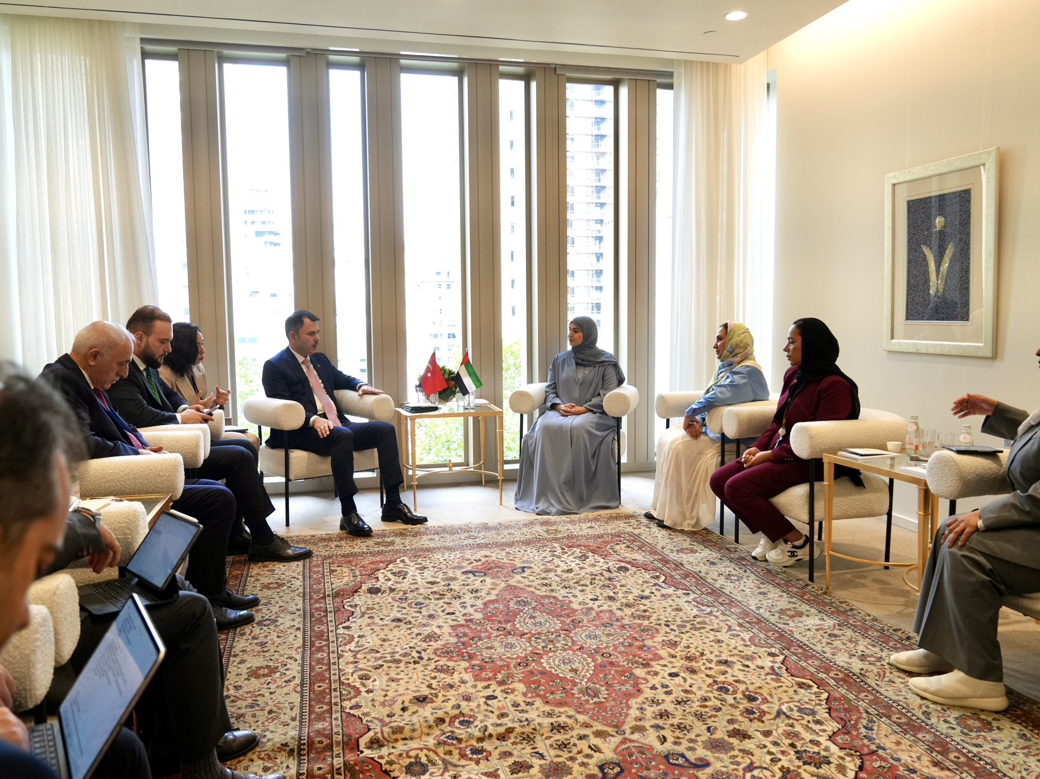 Minister Murat Kurum Met with UAE Minister of Climate Change and Environment Al Shamsi in New York