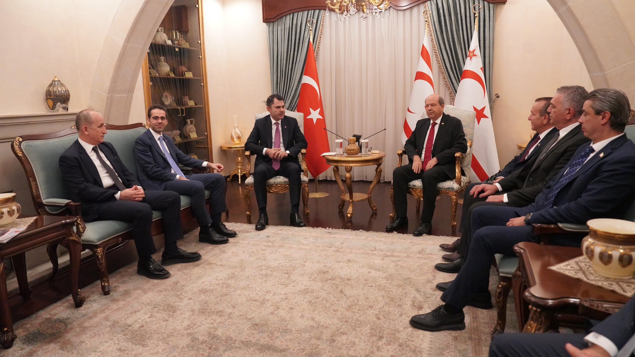 Minister of Environment, Urbanization and Climate Change Mr. Murat Kurum Meets with TRNC President Mr. Ersin Tatar