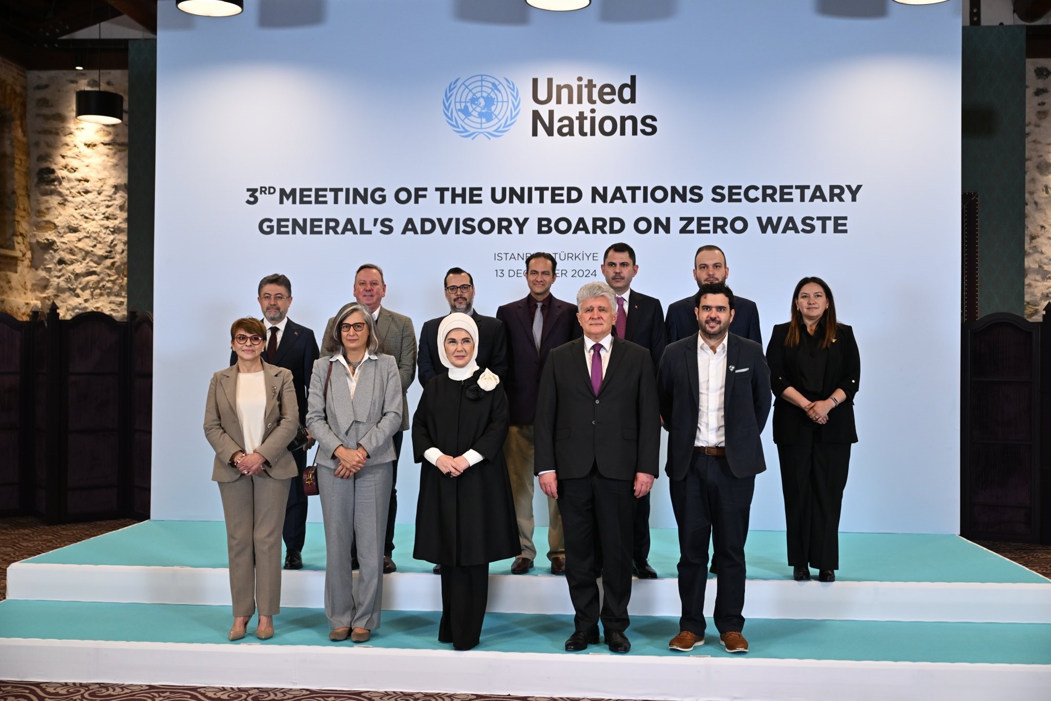 The United Nations Zero Waste Advisory Board convened in Istanbul under the leadership of First Lady Emine Erdoğan.