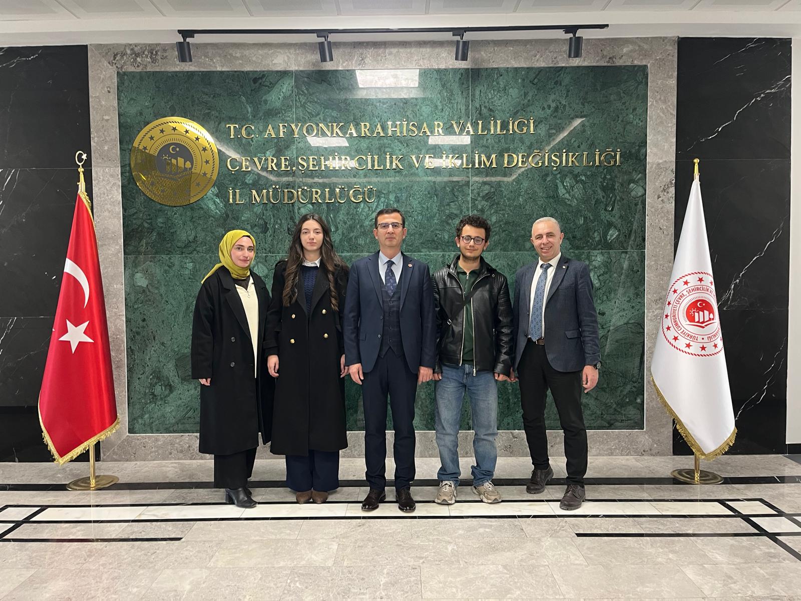 Afyon Kocatepe Üniversitesi Şehir ve İklim Topluluğu Öğrencileri ve İklim Elçimizden İl Müdürlüğümüze…