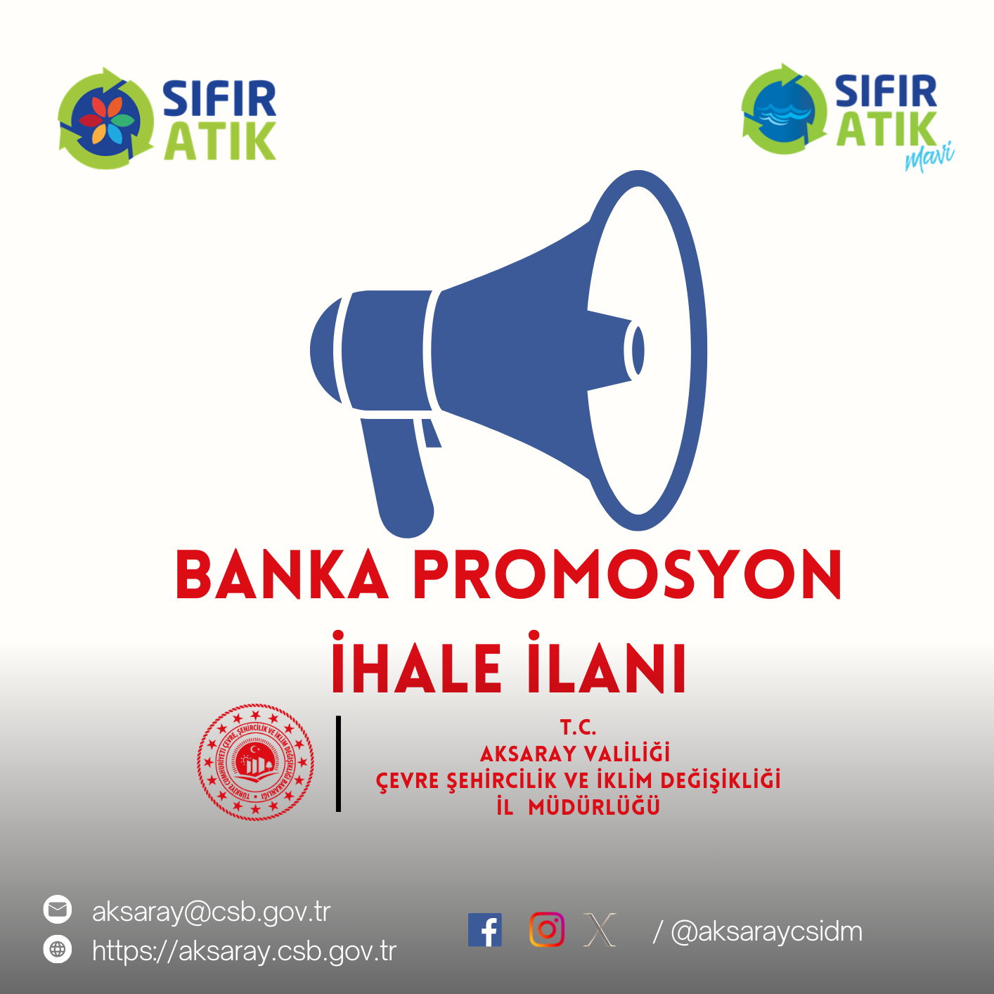 BANKA PROMOSYON İHALE İLANI