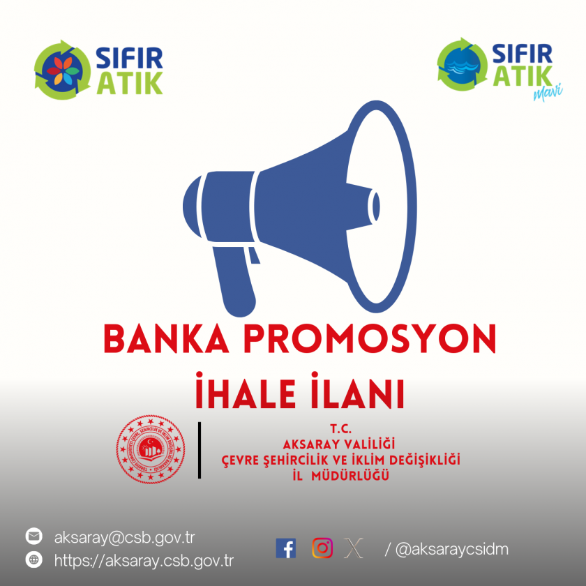 BANKA PROMOSYON İHALE İLANI