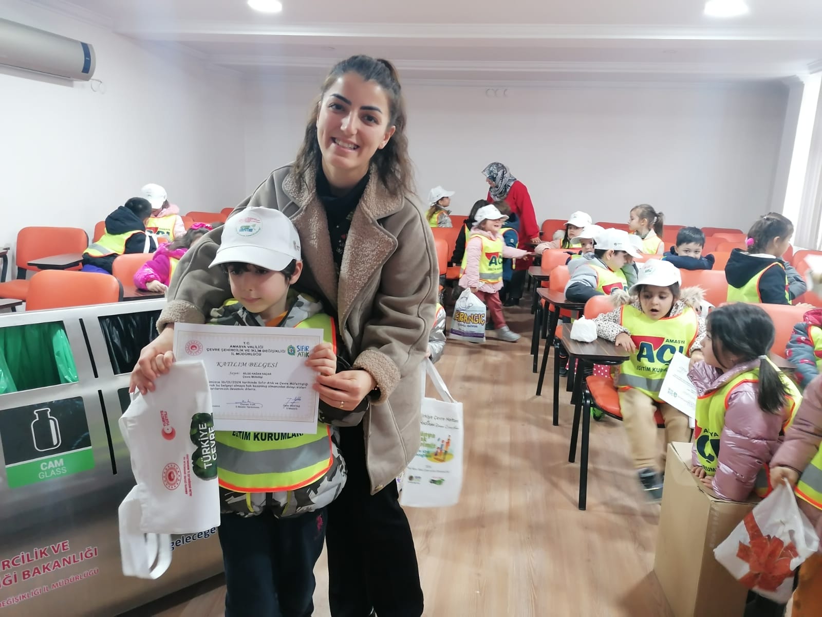 Amasya Açı Eğitim Kurumları Anaokulu Öğrencilerine Çevre Müfettişi Unvanı Verildi.