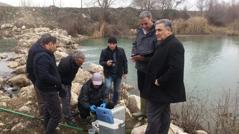 Balık Ölümleri Sonucu Çad Deresinde Birleşik Denetimlerimiz.