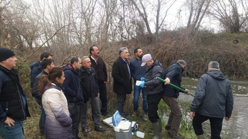 Balık Ölümleri Sonucu Çad Deresinde Birleşik Denetimlerimiz.