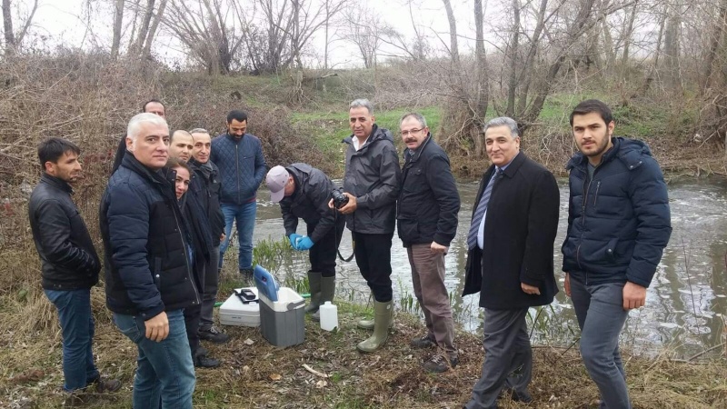 Balık Ölümleri Sonucu Çad Deresinde Birleşik Denetimlerimiz.