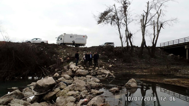 Balık Ölümleri Sonucu Çad Deresinde Birleşik Denetimlerimiz.