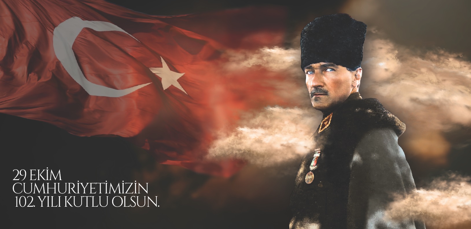 Cumhuriyetimizin 102. Yılını büyük bir gurur ve coşkuyla kutluyor, başta Gazi Mustafa Kemal ATATÜRK olmak üzere tüm  kahramanlarımızı saygı ve minnetle anıyoruz.