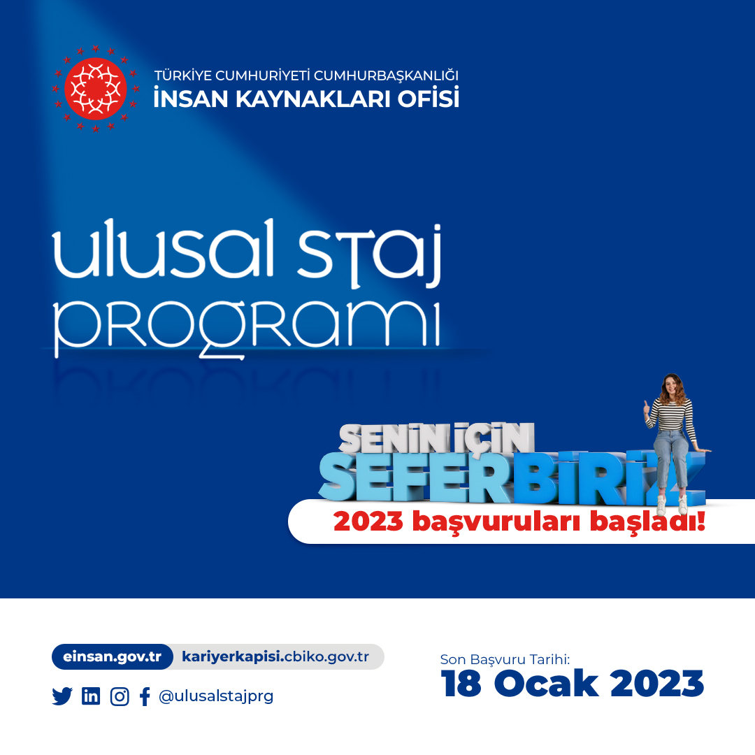 UlusalStajProgramı kapsamında 2023 yılı başvuruları başladı