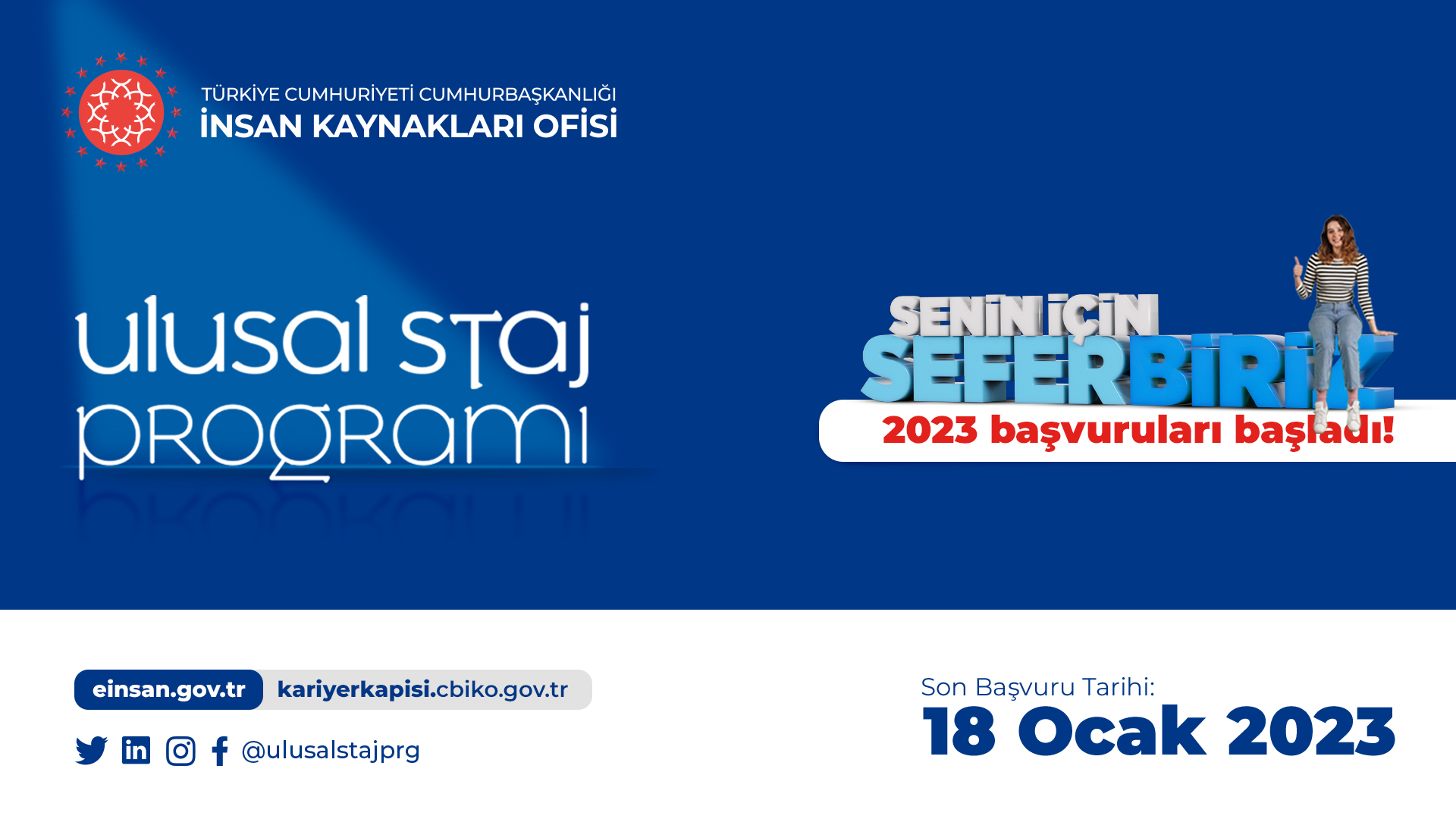 UlusalStajProgramı kapsamında 2023 yılı başvuruları başladı