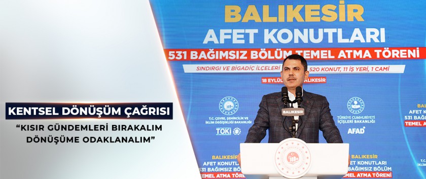 Sayın Bakanımız Murat KURUM Sındırgı Afet Konutları Temel Atma Töreni İçin Balıkesir'i Ziyaret Etti.
