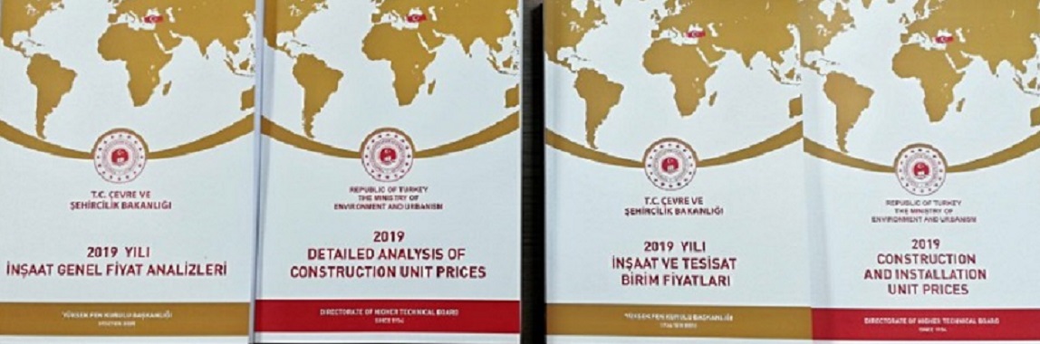 2019 Yılı İnşaat ve Tesisat Birim Fiyatları ile İnşaat Genel Fiyat Analizleri Satışa Sunulmuştur