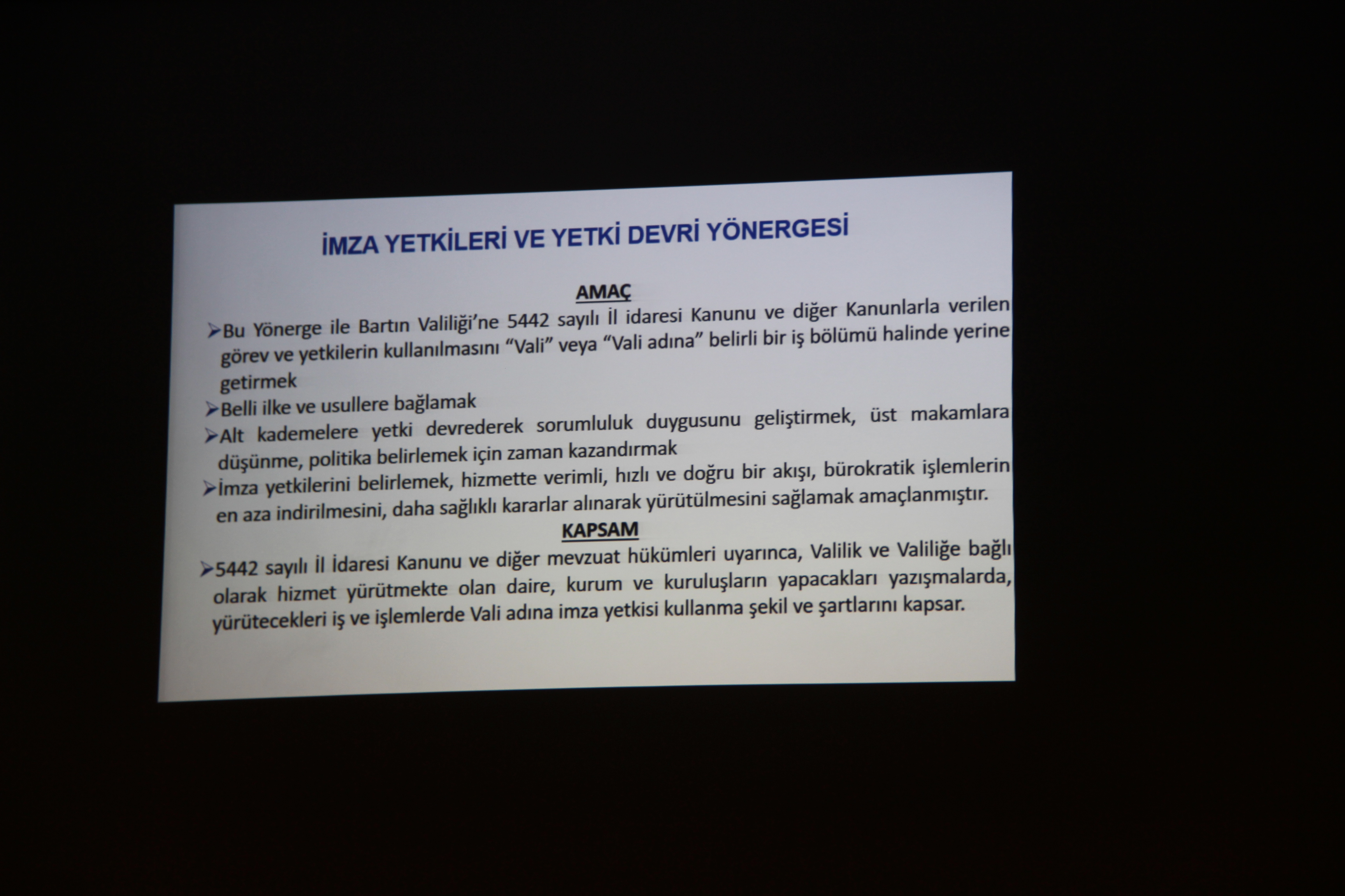 İmza Yetkileri ve Yetki Devri Yönergesi Eğitimi Düzenlendi