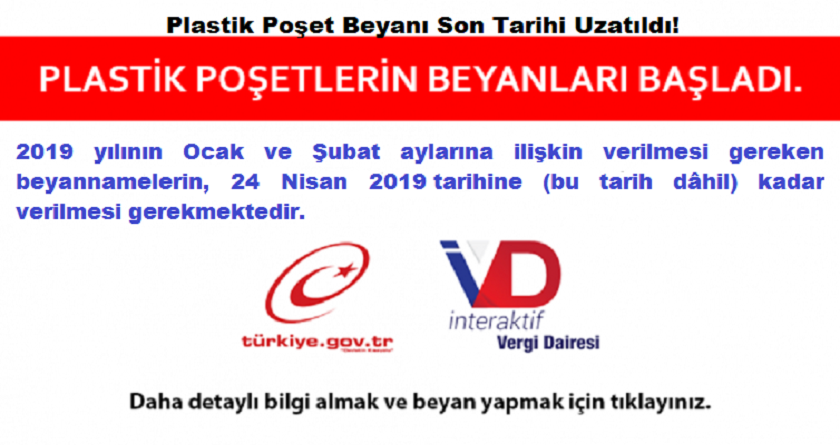 Plastik Poşet Beyanı Son Tarihi Uzatıldı!