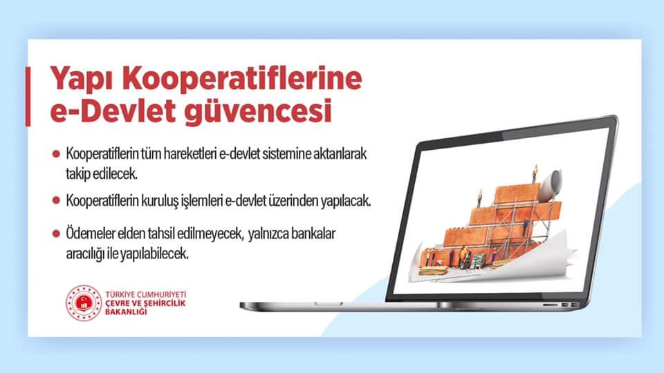 Yapı Kooperatiflerine e-Devlet Güvencesi