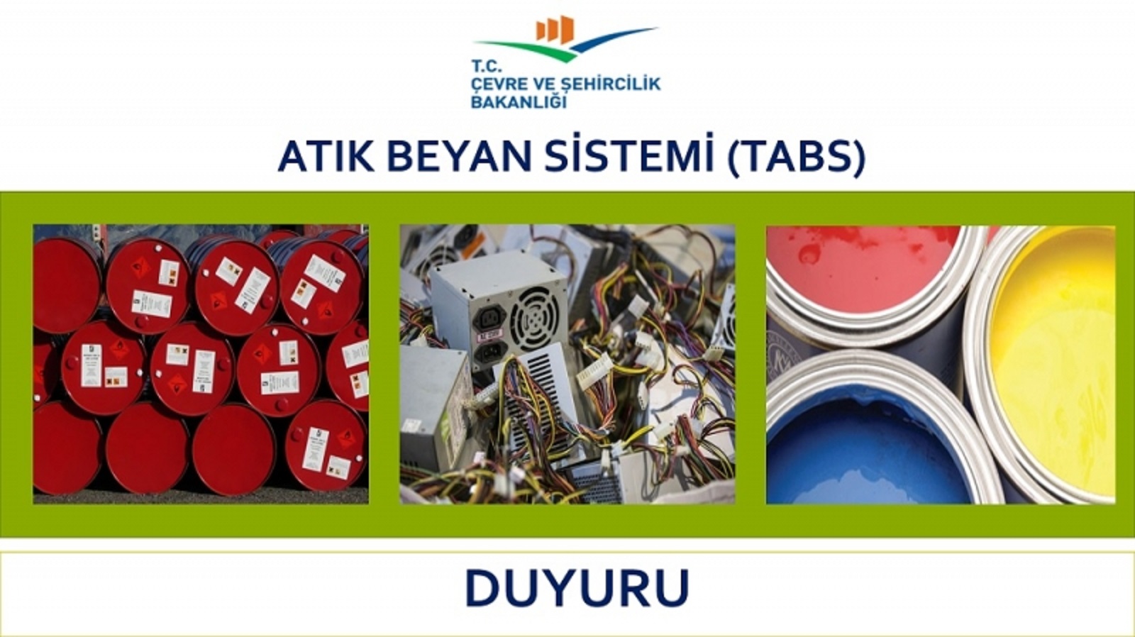 ATIK BEYAN SİSTEMİ (TABS)  1 OCAK-31 MART 2023 TARİHLERİ ARASI AÇILMIŞTIR.