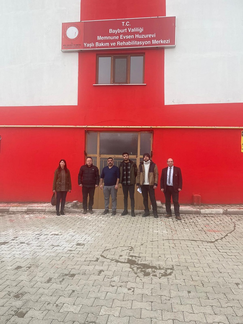 Bayburt Huzurevi Yaşlı Bakım ve Rehabilitasyon Merkezi Onarım işinin yer teslimi.