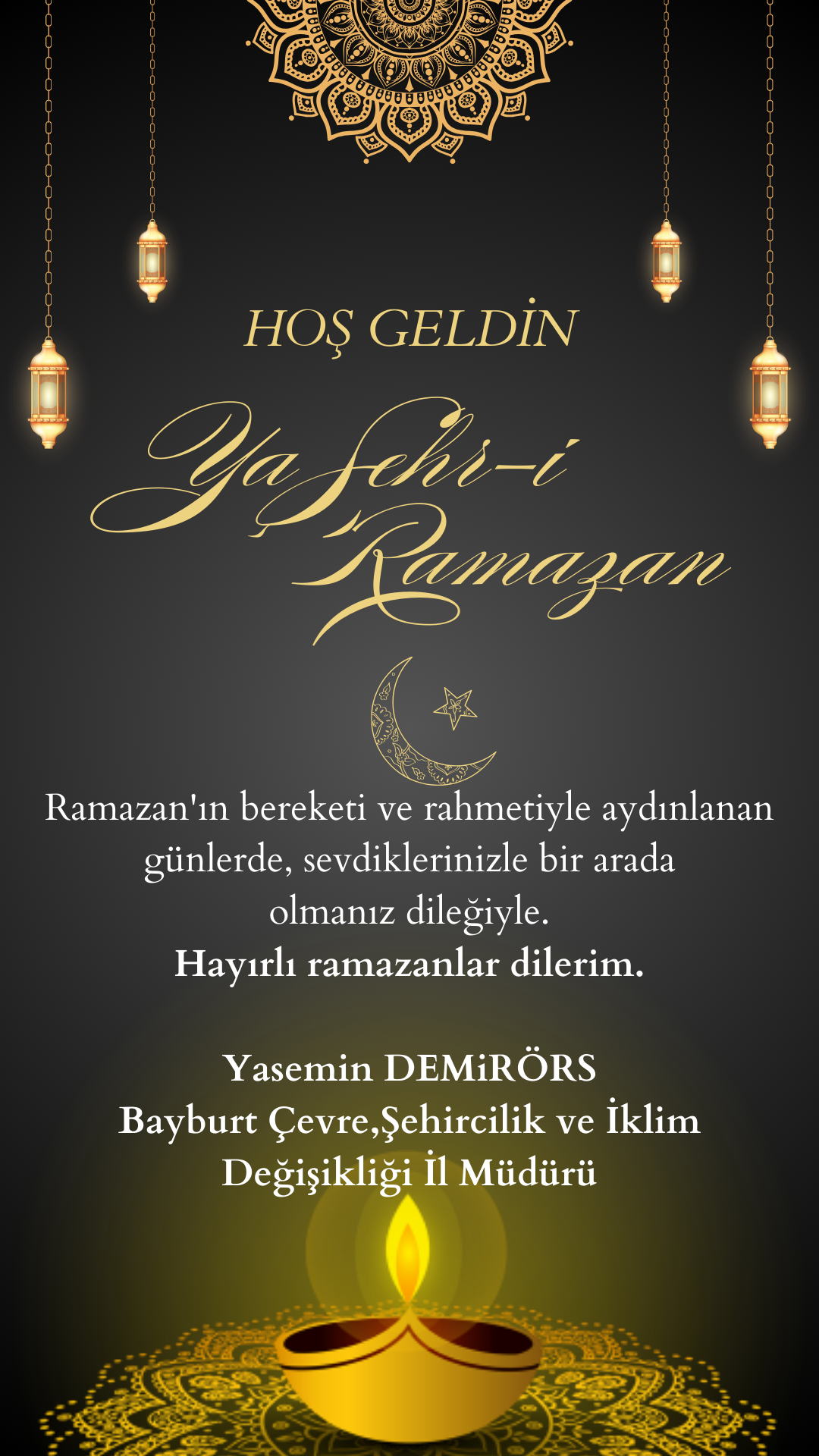 İl Müdürümüzün Ramazan  Kutlama Mesajı