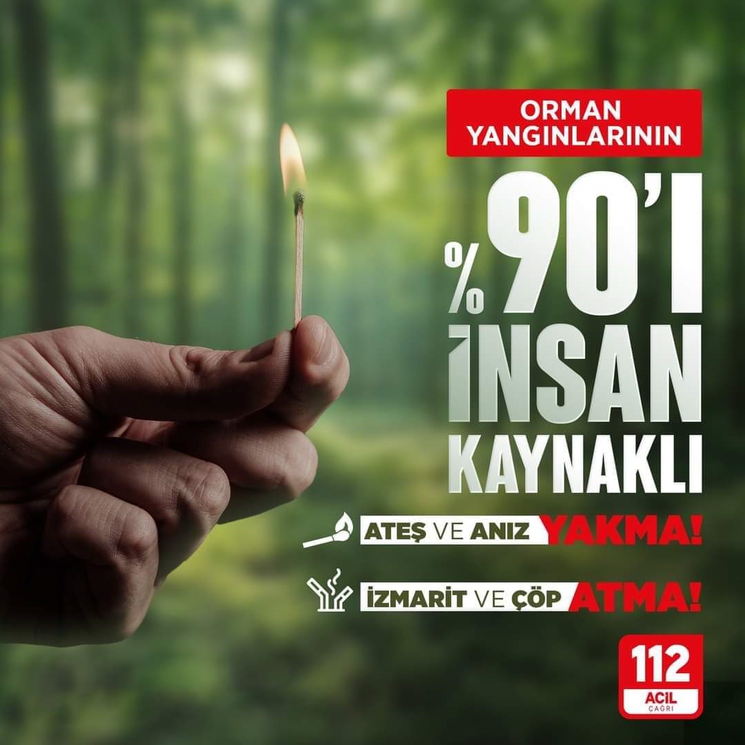 Ormanlar Ülkenin Akciğerleridir. Orman Yangınlarına karşı duyarlı olalım.