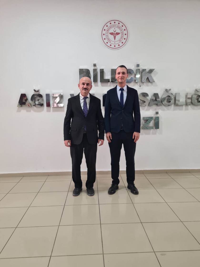 İl Müdürümüz Sayın Engin ÖZTÜRK, Ağız ve Diş Sağlığı Merkezi Başhekimi  Sayın Dt. Taha METİN'e  ziyarette bulundu.