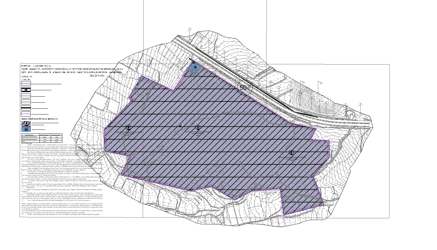 Burdur ili, Çavdır ilçesi, Bayır Mahallesi sınırları içerisinde 0 ada 1281 ve 4919 parsellerde Güneş Enerji Santraline ilişkin hazırlanan 1/5000 ölçekli Nazım İmar Planı Değişikliği (NİP-15253162) ve 1/1000 ölçekli Uygulama İmar Planı Değişikliği