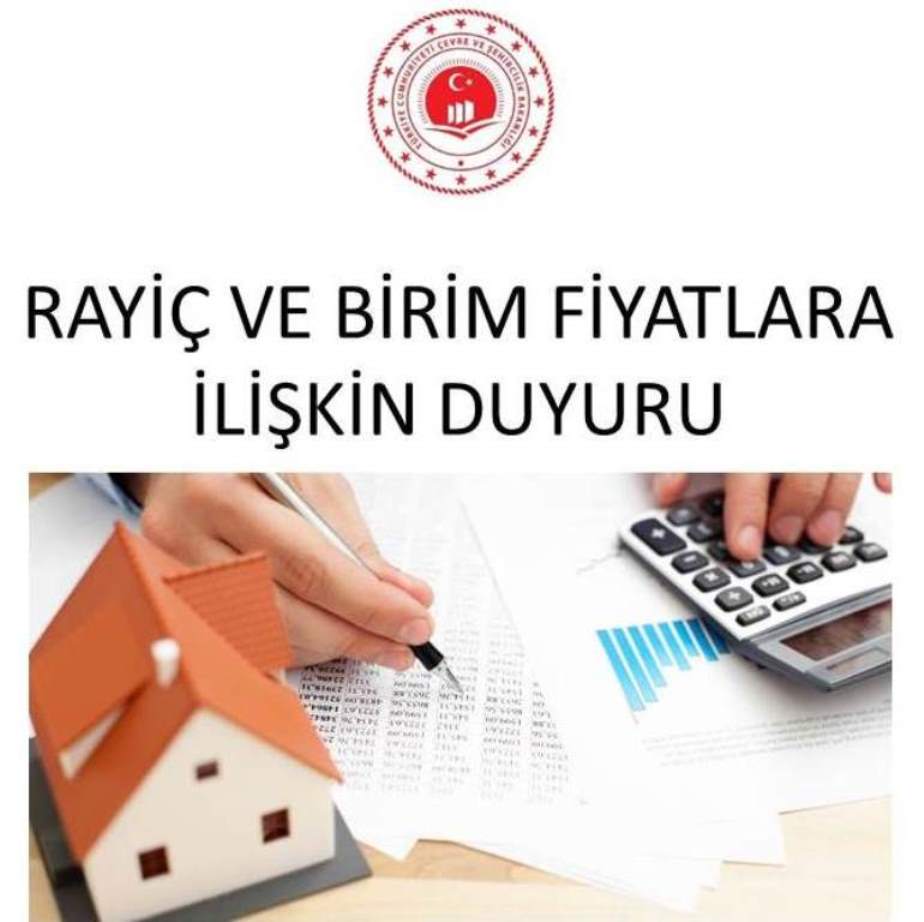 Rayiç ve Birim Fiyatların İnternetten Ücretsiz Sunumu