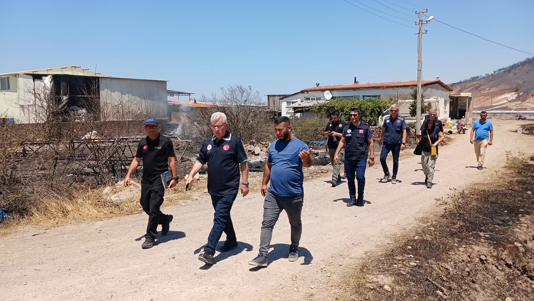 Ayvacık İlçesinde Başlayan Orman Yangınları ile İlgili Saha Çalışmaları Gerçekleştirildi