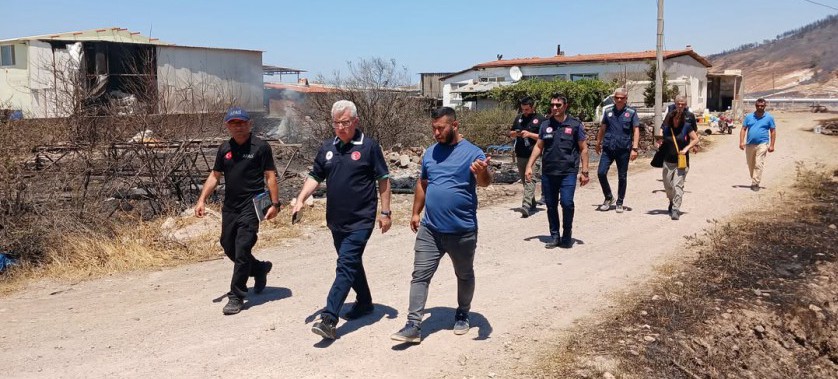 Ayvacık İlçesinde Başlayan Orman Yangınları ile İlgili Saha Çalışmaları Gerçekleştirildi