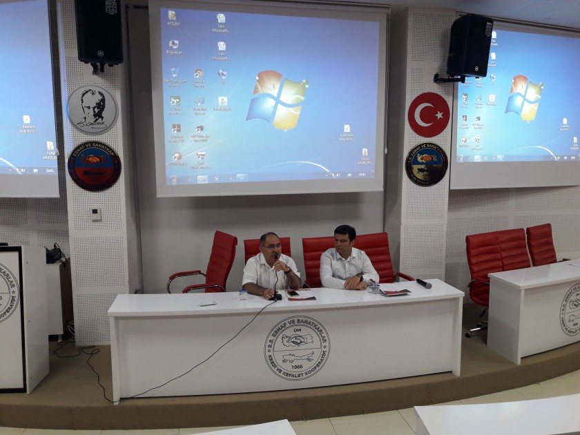 HAZİNE ARAZİLERİNİN DOĞRUDAN SATIŞI VE KİRALANMASI KONULU TOPLANTI ÇAN'DA DÜZENLENMİŞTİR.