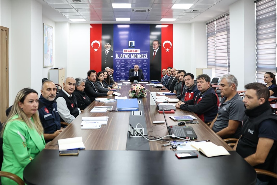 İl Afet ve Acil Durum Müdürlüğü'ndeki Değerlendirme Toplantısına Katılım Sağlandı